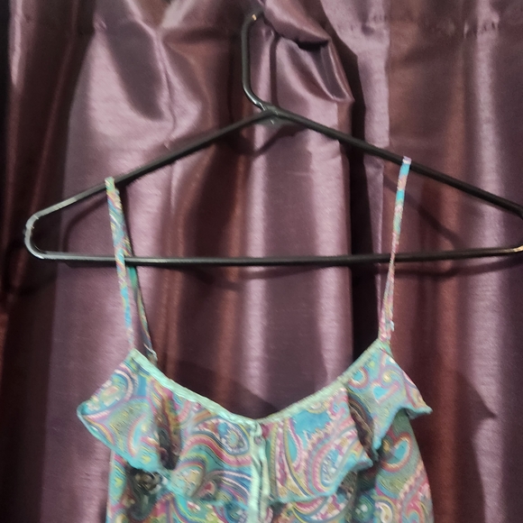 Pink Label Victoria's Secret Teal Paisley Chemise Slip Lingerie Dress Sm - Picture 7 of 15